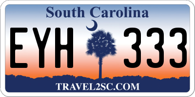SC license plate EYH333