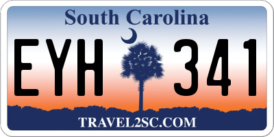 SC license plate EYH341