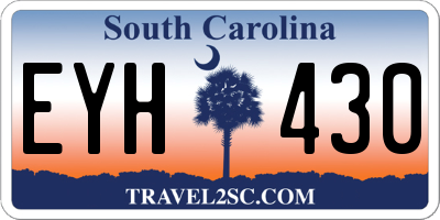 SC license plate EYH430