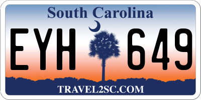 SC license plate EYH649