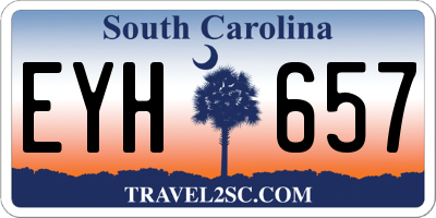 SC license plate EYH657