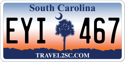 SC license plate EYI467