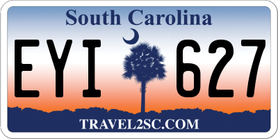 SC license plate EYI627