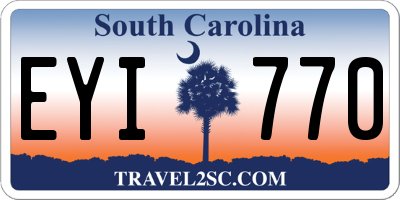 SC license plate EYI770