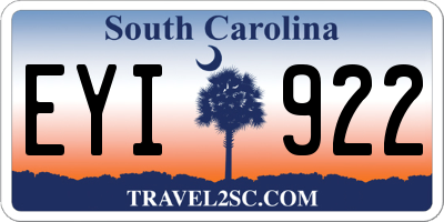 SC license plate EYI922