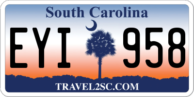 SC license plate EYI958