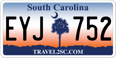 SC license plate EYJ752