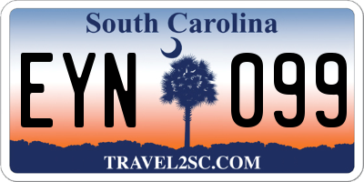 SC license plate EYN099