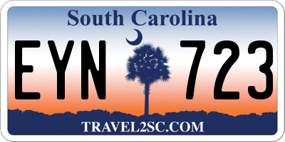 SC license plate EYN723