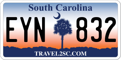 SC license plate EYN832