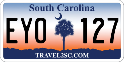 SC license plate EYO127