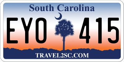 SC license plate EYO415
