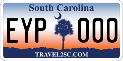 SC license plate EYP000