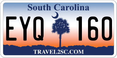 SC license plate EYQ160