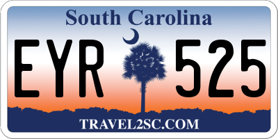 SC license plate EYR525