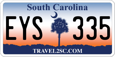 SC license plate EYS335