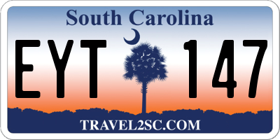 SC license plate EYT147