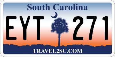 SC license plate EYT271