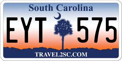 SC license plate EYT575