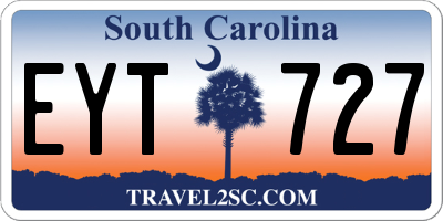 SC license plate EYT727