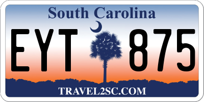 SC license plate EYT875