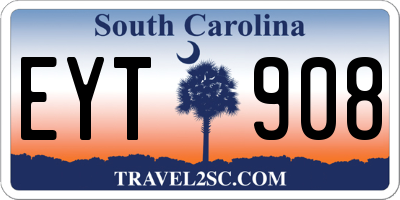 SC license plate EYT908
