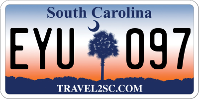 SC license plate EYU097