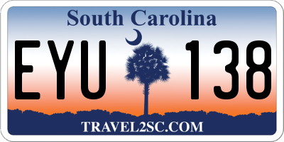 SC license plate EYU138