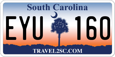 SC license plate EYU160