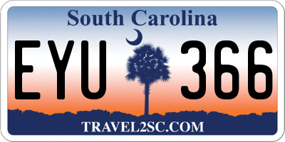 SC license plate EYU366