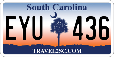SC license plate EYU436
