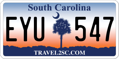 SC license plate EYU547