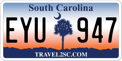 SC license plate EYU947