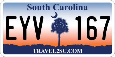 SC license plate EYV167