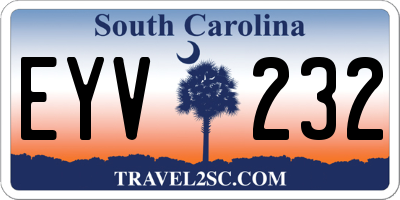 SC license plate EYV232