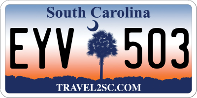 SC license plate EYV503