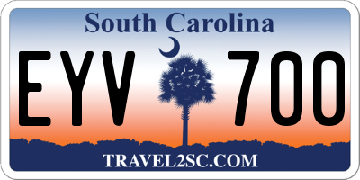 SC license plate EYV700