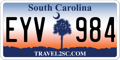 SC license plate EYV984
