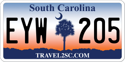 SC license plate EYW205