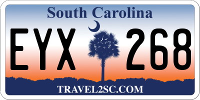 SC license plate EYX268