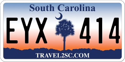 SC license plate EYX414