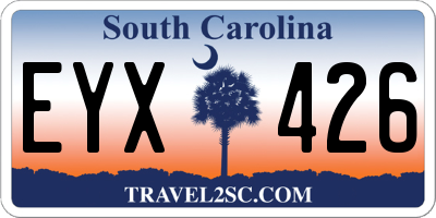 SC license plate EYX426