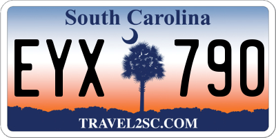 SC license plate EYX790