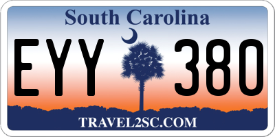 SC license plate EYY380