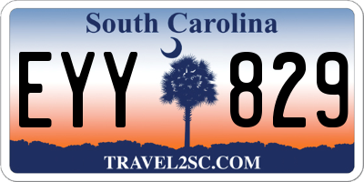 SC license plate EYY829