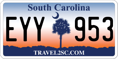 SC license plate EYY953