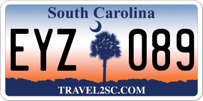 SC license plate EYZ089