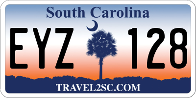 SC license plate EYZ128
