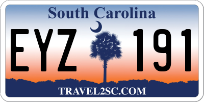 SC license plate EYZ191