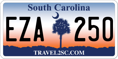 SC license plate EZA250